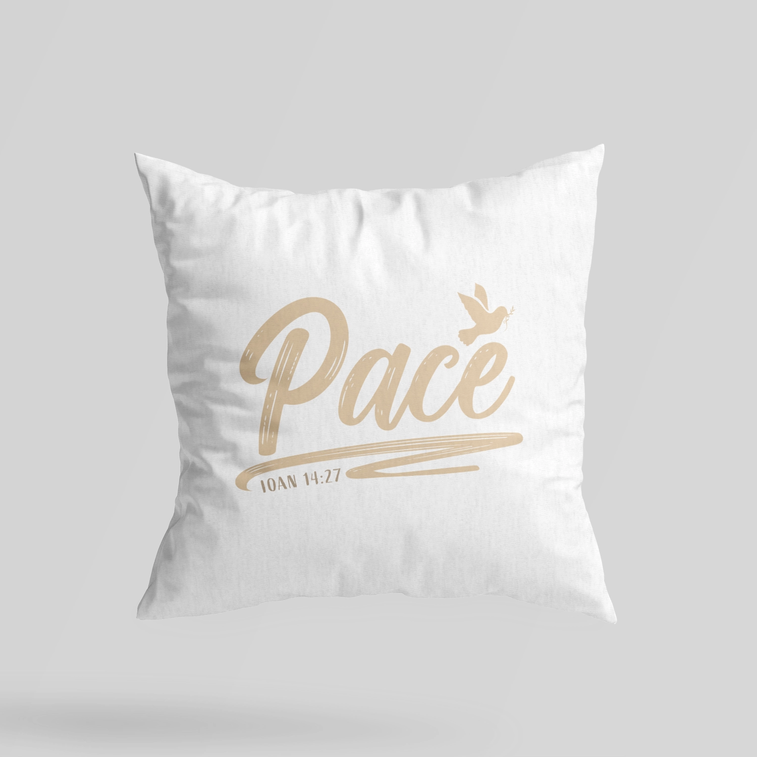 Perna cadou crestin cu verset din Biblie - Ioan 14:27 Perna cadou crestin cu verset din Biblie - Ioan 14:27